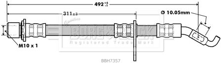 BORG & BECK Тормозной шланг BBH7357